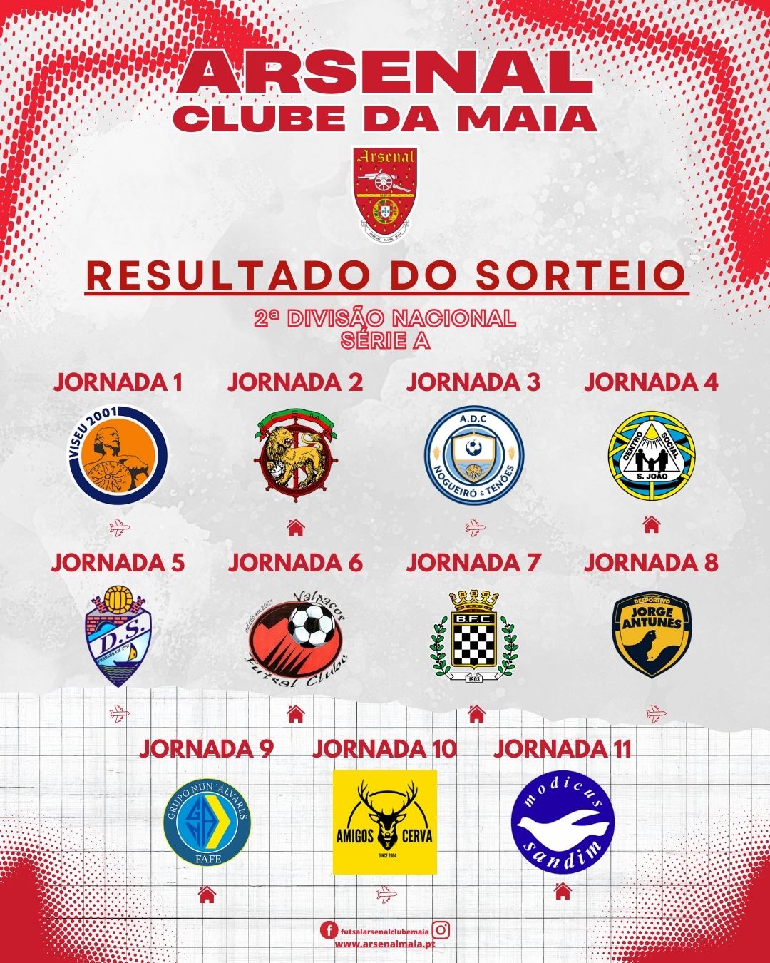 ARSENAL VAI A VISEU NA PRIMEIRA JORNADA