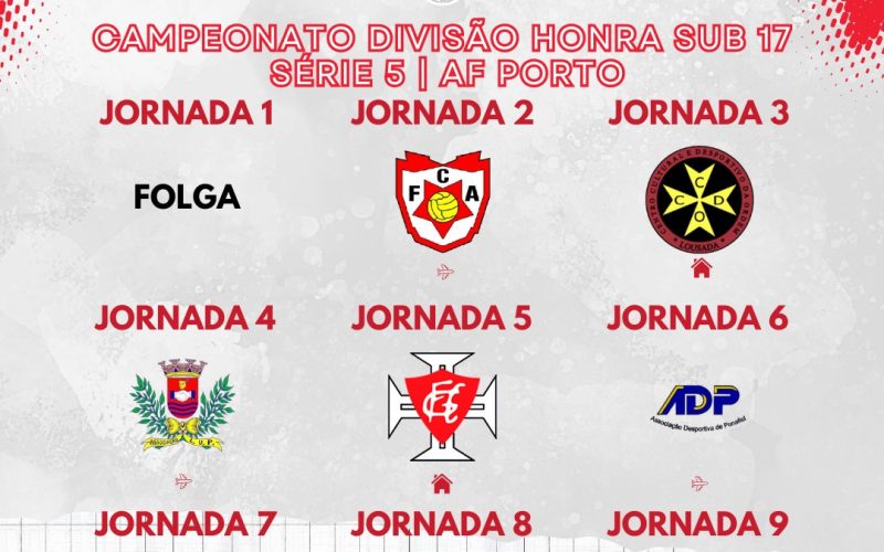 SORTEIO DA DIVISÃO DE HONRA | SUB 17